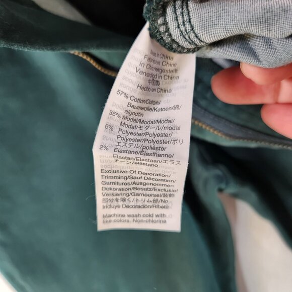 Madewell 9" Mid Rise Skinny Jeans Women's Size 25 Stretch Pants Green - Picture 12 of 13